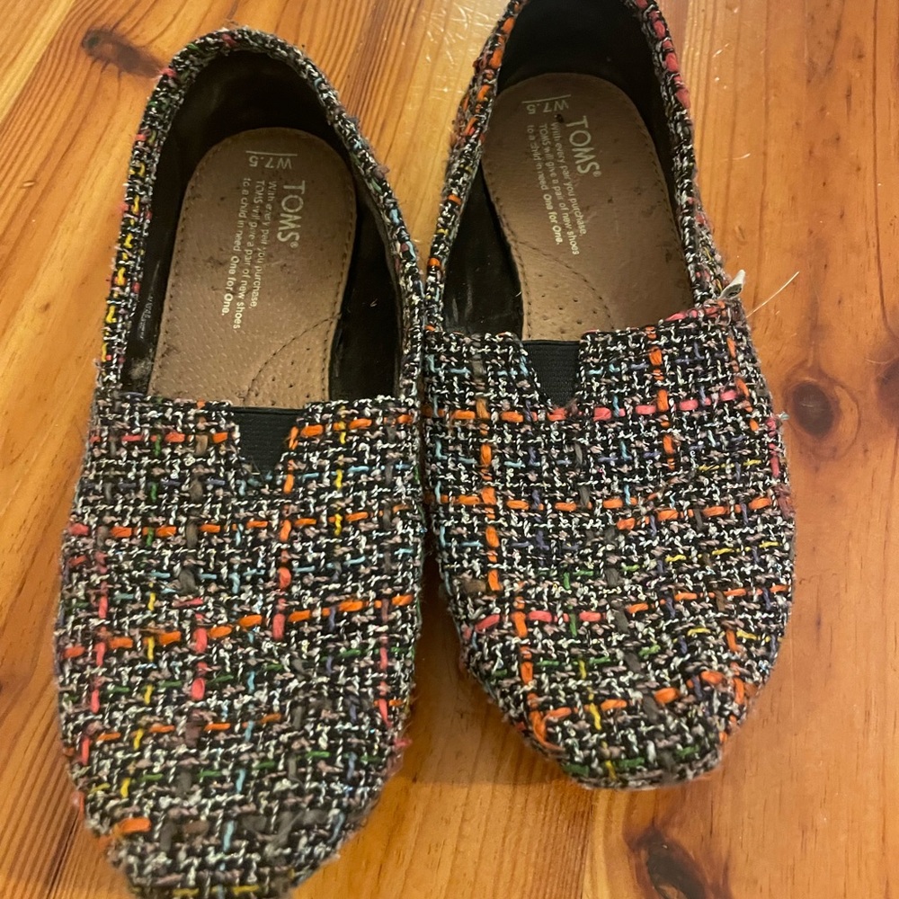 TOMS Multicolor Tweed Slip-On Shoes